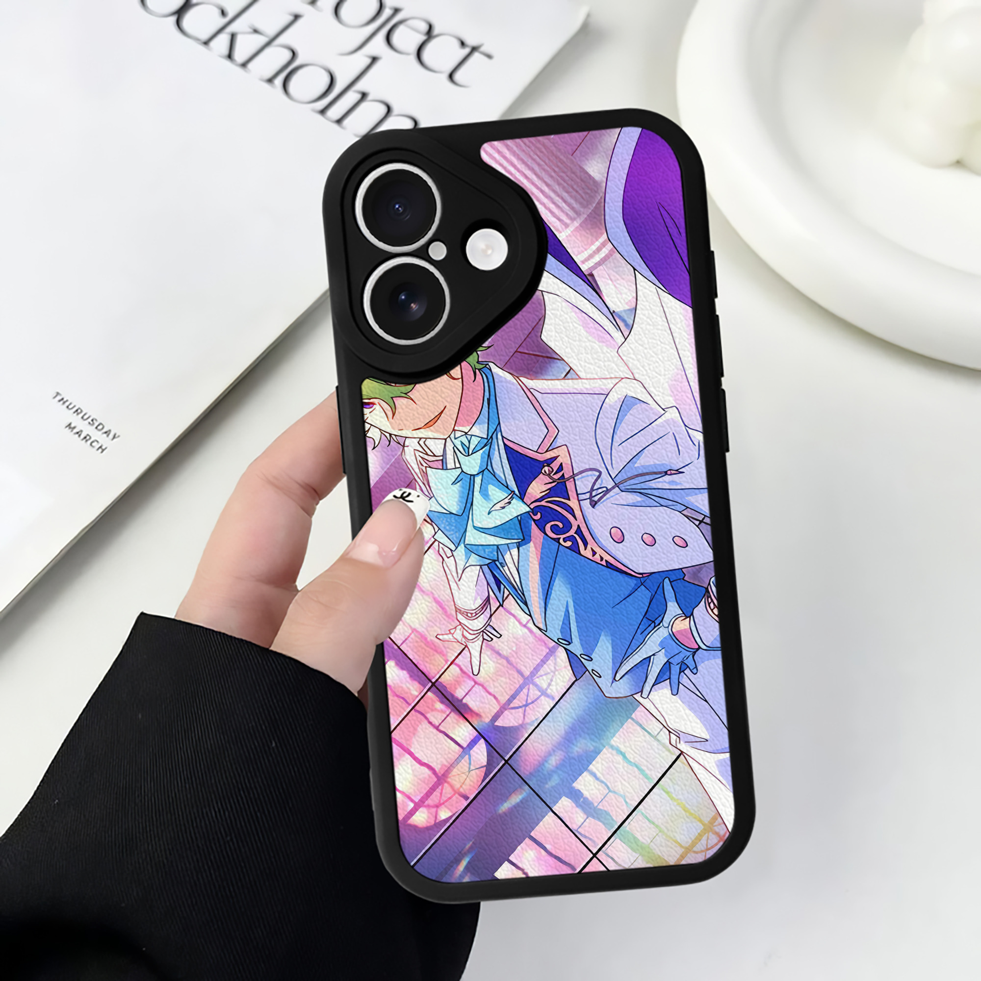 （画像用） あんさんぶるスターズ! Ensemble Stars 【iPhone 16シリーズ対応】シリコンスマホケース（レザー調） 材質：シリコン